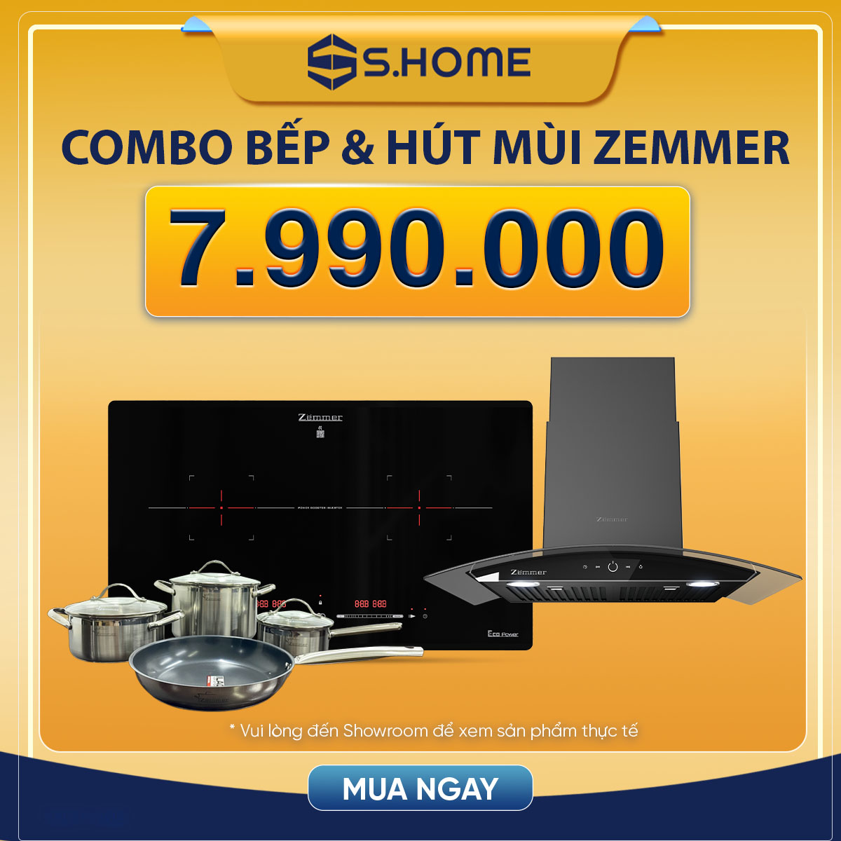 Combo Bếp & Hút mùi Zemmer giá sốc chỉ 7990k